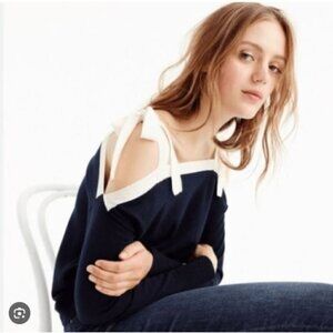 J.Crew Merino Wool Tie Shoulder Sweater Size Small